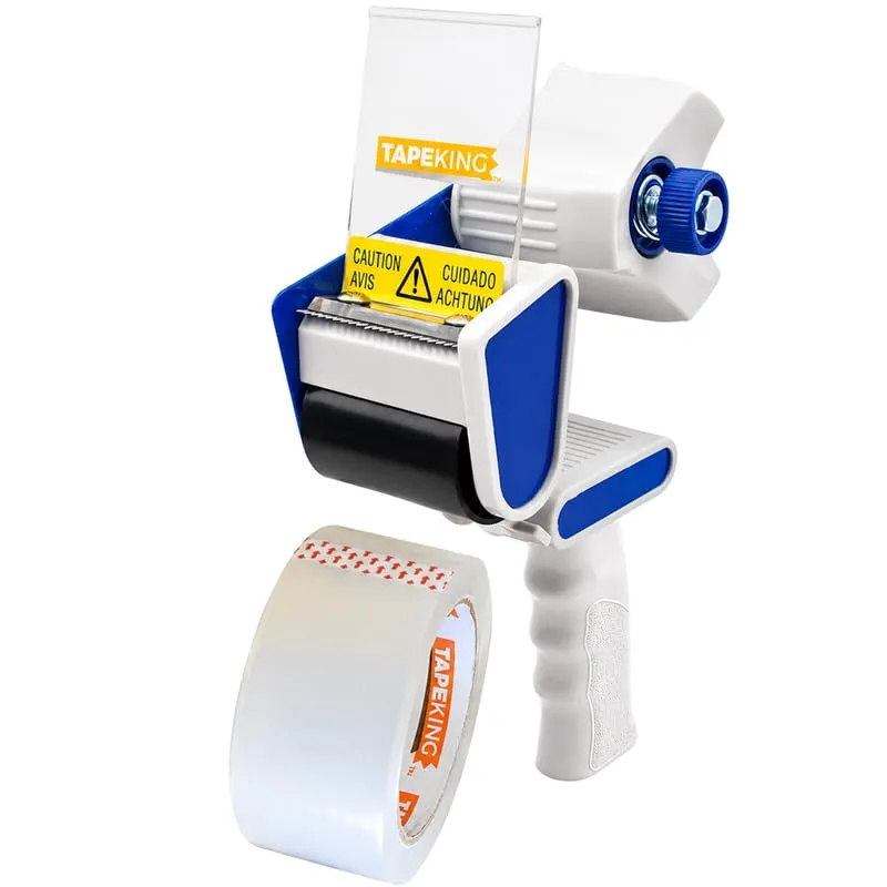Tape King Packing Tape Dispenser Gun - Handheld Tape Gun with 1 Bonus Clear Packaging Tape (2 Inch Wide) - Shipping Tape for Sealing, Storing, and Moving Boxes, 1 Pack — image 1