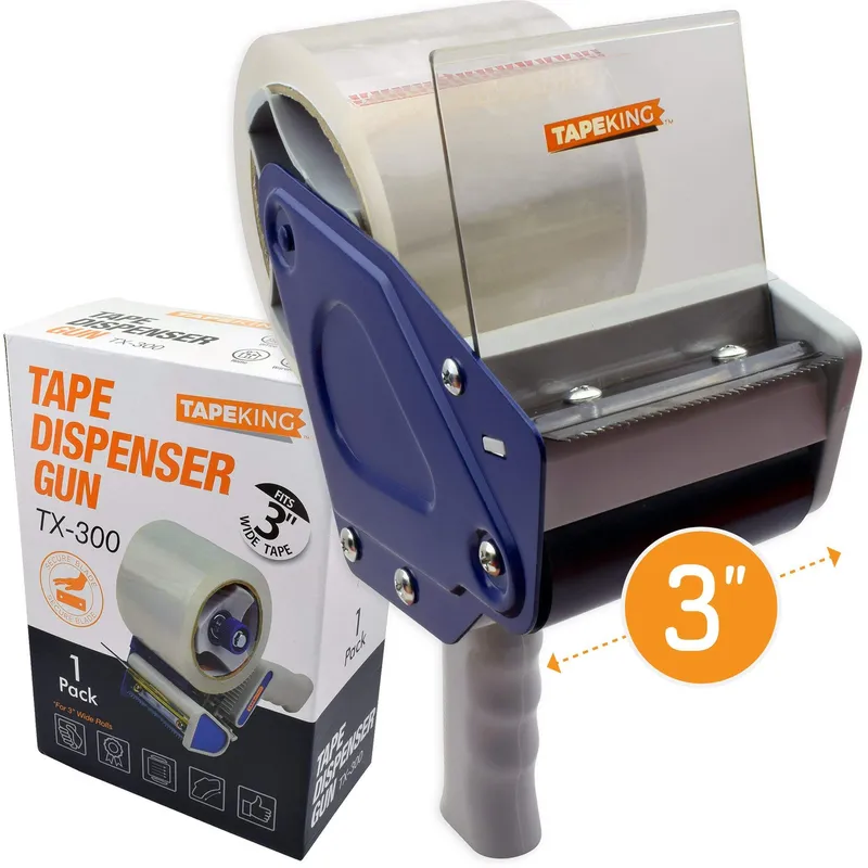 Tape King Packing Tape Dispenser Gun - Handheld Tape Gun with 1 Bonus Clear Packaging Tape (3 Inch Wide) - Shipping Tape for Sealing, Storing, and Moving Boxes, 1 Pack — image 3
