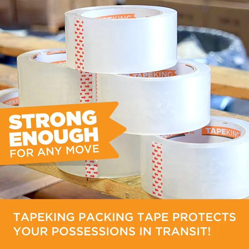 Tape King Clear Packing Tape | 110 Yards Per Roll (36 Rolls) | 1.88 Inch Wide Heavy Duty Packing Tape 2.7mil Strong Adhesive for Moving Boxes, Shipping Cartons, Office Use, Storage (3960 Yards) — image 3